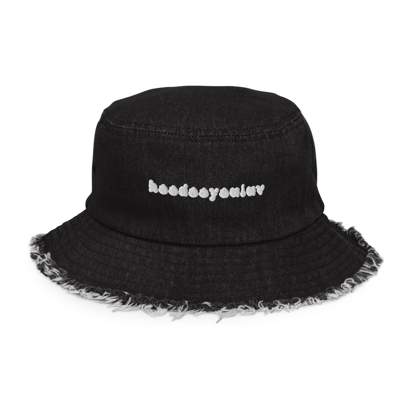 hoodooyouluv Distressed Denim Bucket Hat